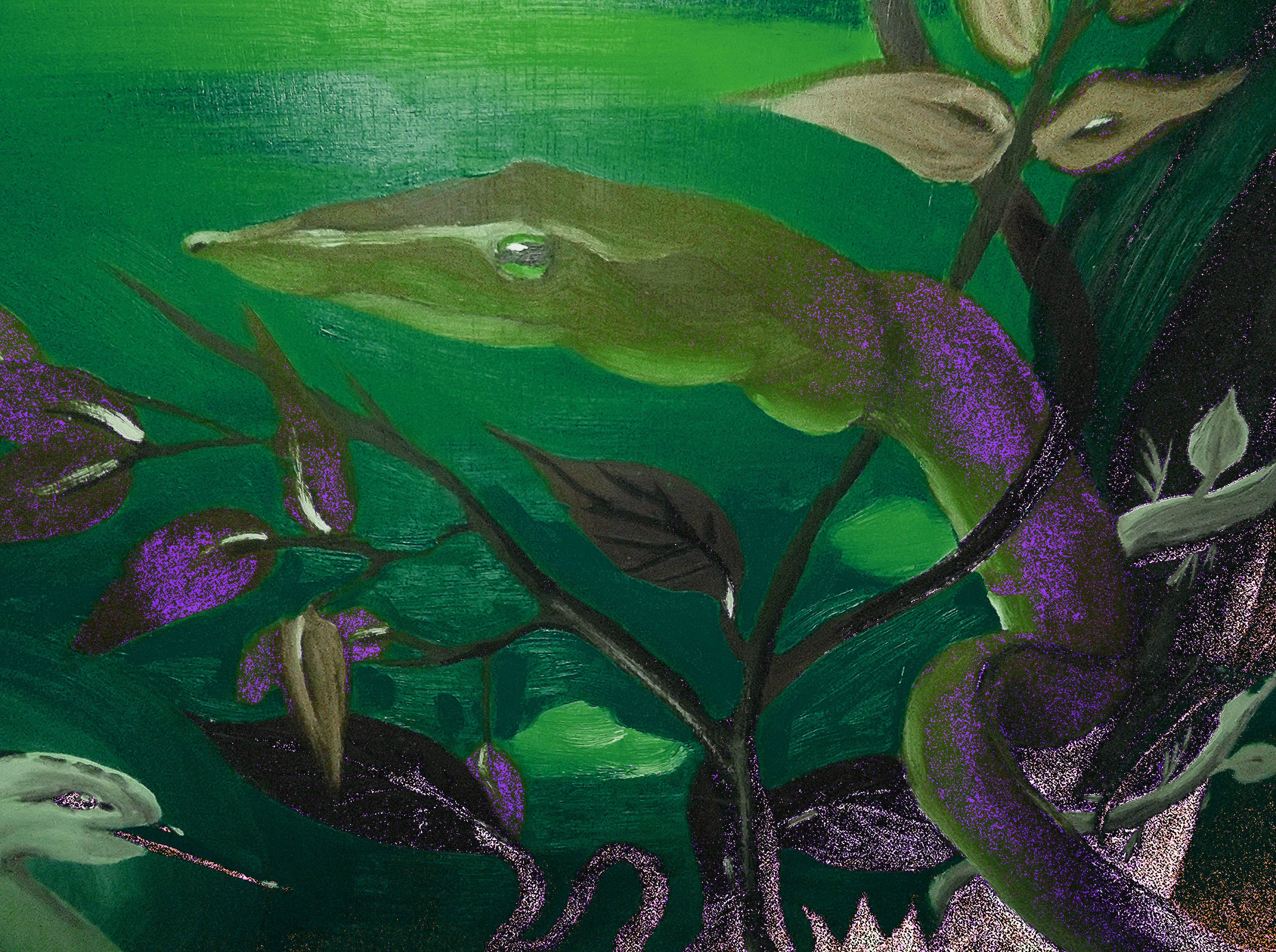 Der Regenwald, Ausschnitt aus einem Gem&auml;lde