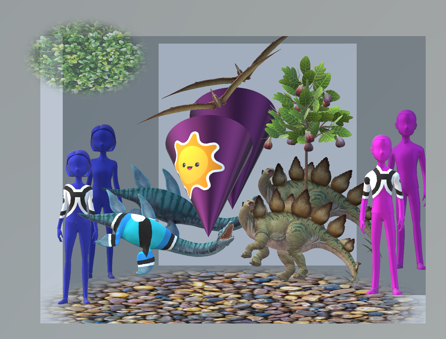 3D Computergrafik "Mann und Frau", 2018